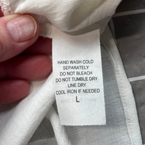 White Semi Sheer Casual Sleeveless Knee-Length Ruffle Mini Shift Dress Large NWT - Picture 3 of 13